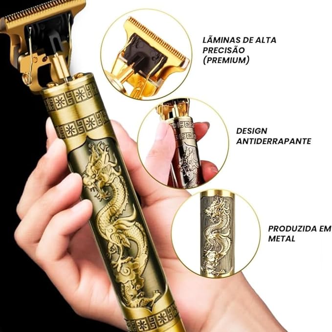 Máquina de Cortar Cabelo Dragon Recarregável