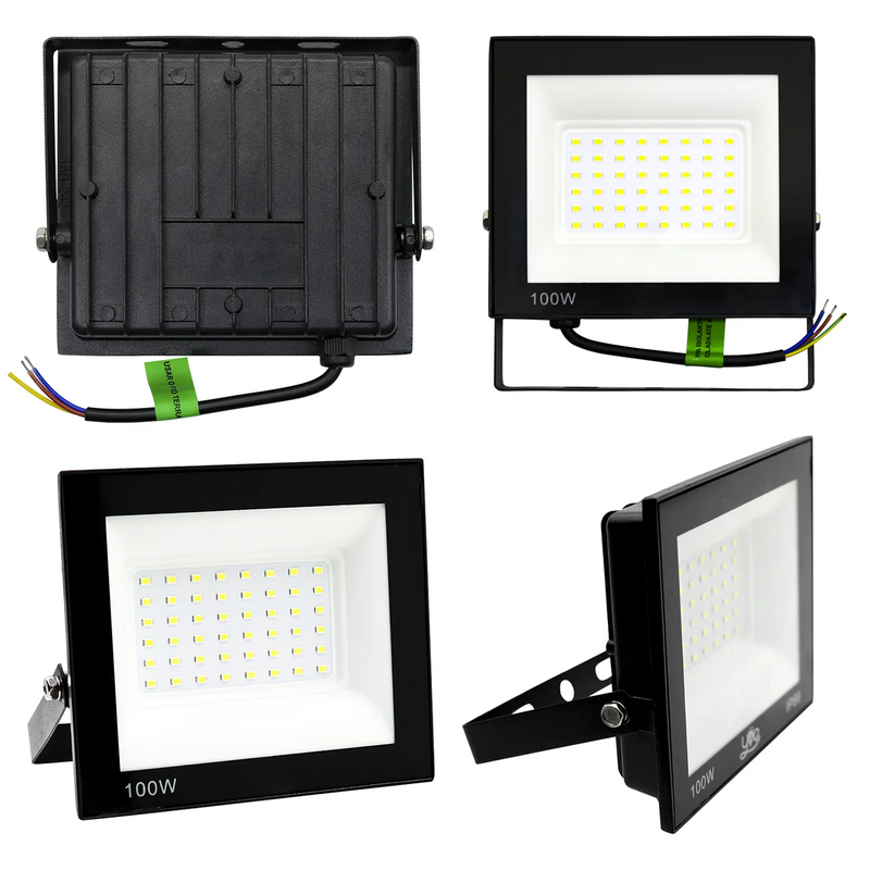 Kit 2 Led Reflector 100W Spotlight Bivolt Water Proof Ip66 Color Cold White Lighta Prova D'Água