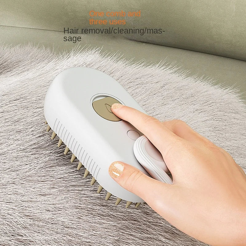 Escova de Vapor - Remoção de Pelos para Cães e Gatos
