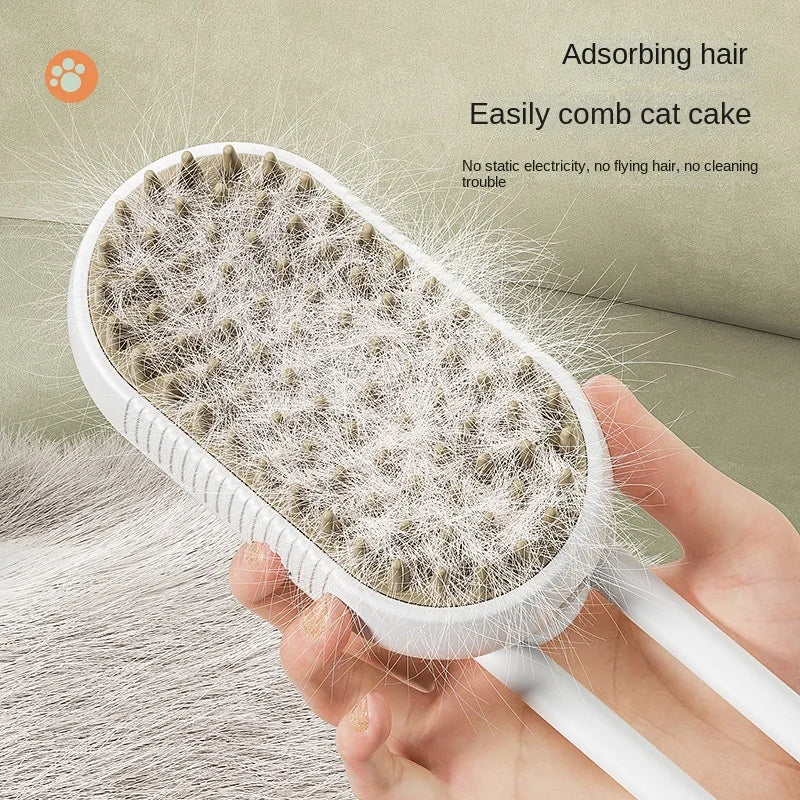 Escova de Vapor - Remoção de Pelos para Cães e Gatos