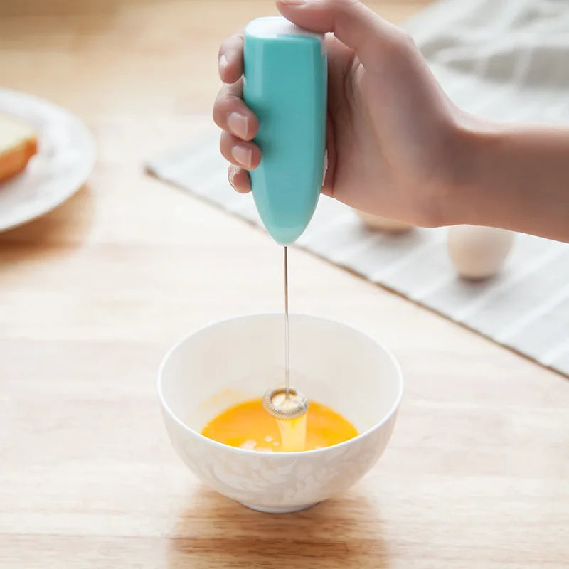 Mini Batedor Elétrico de Ovos, Leite, Café - Cozinha Doméstica - Aço Inoxidável