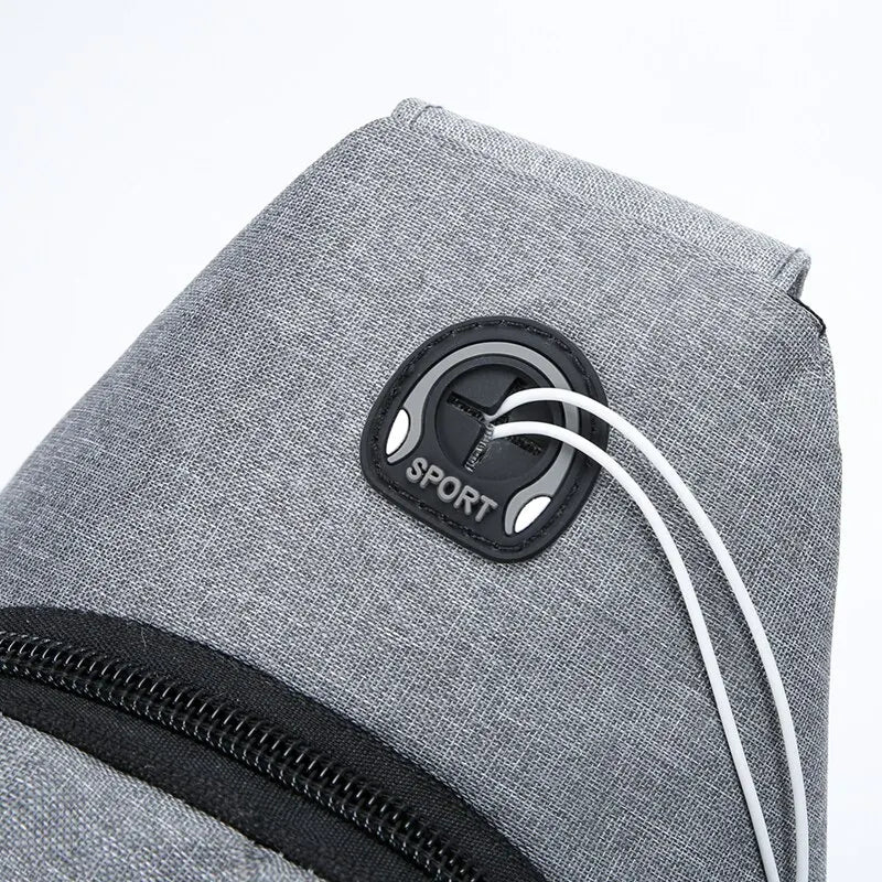 Bolsa de Peito Moda Nova Cor Sólida Masculina