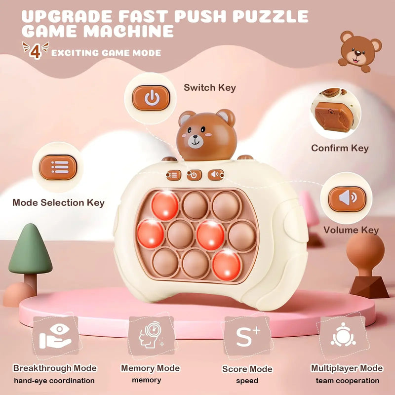 Brinquedo Eletrônico Pop-Push de Pressão para Crianças