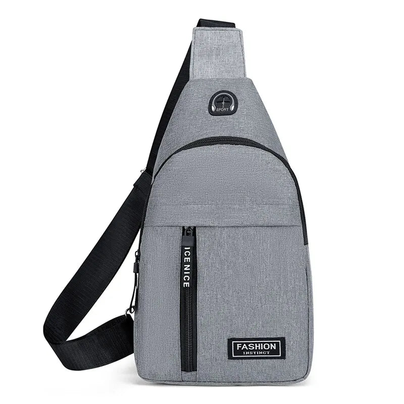 Bolsa de Peito Moda Nova Cor Sólida Masculina