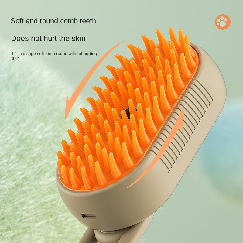 Escova de Vapor - Remoção de Pelos para Cães e Gatos