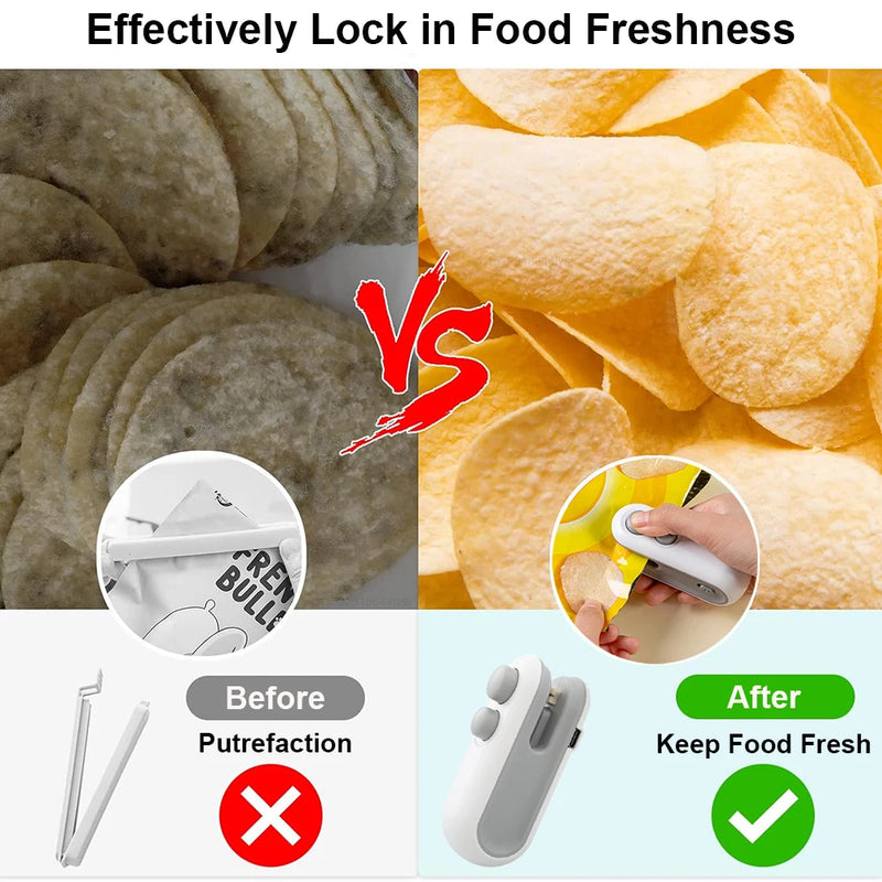 Mini Selador de Saco USB Térmico para Alimentos