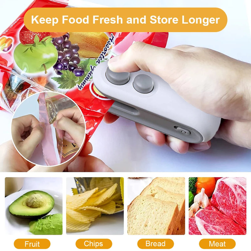 Mini Selador de Saco USB Térmico para Alimentos