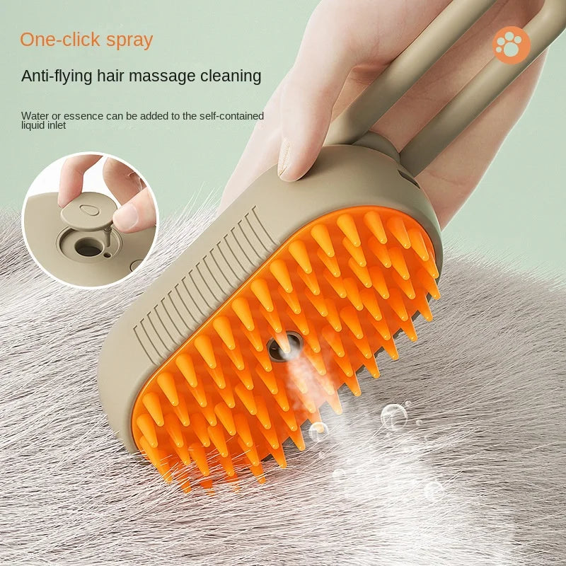 Escova de Vapor - Remoção de Pelos para Cães e Gatos