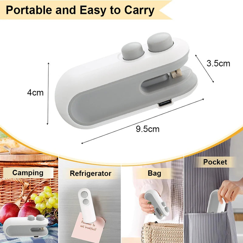 Mini Selador de Saco USB Térmico para Alimentos